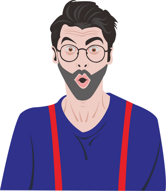 Man Showing a Surprise Expression